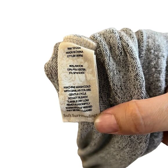 Soft Surroundings Easy Living drawstring waist gray sweater knit dress‎ - Picture 12 of 13